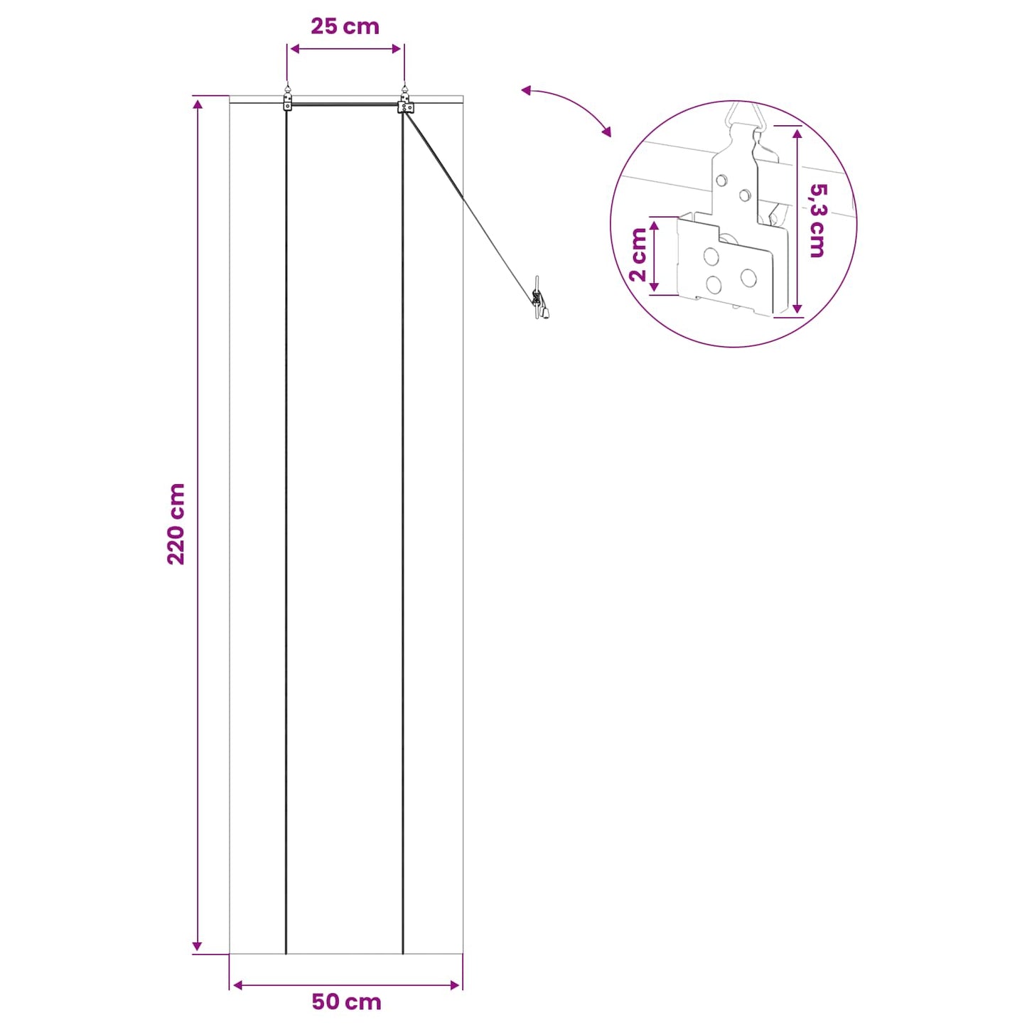 Roletta Természetes 50 x 220 cm Bambusz