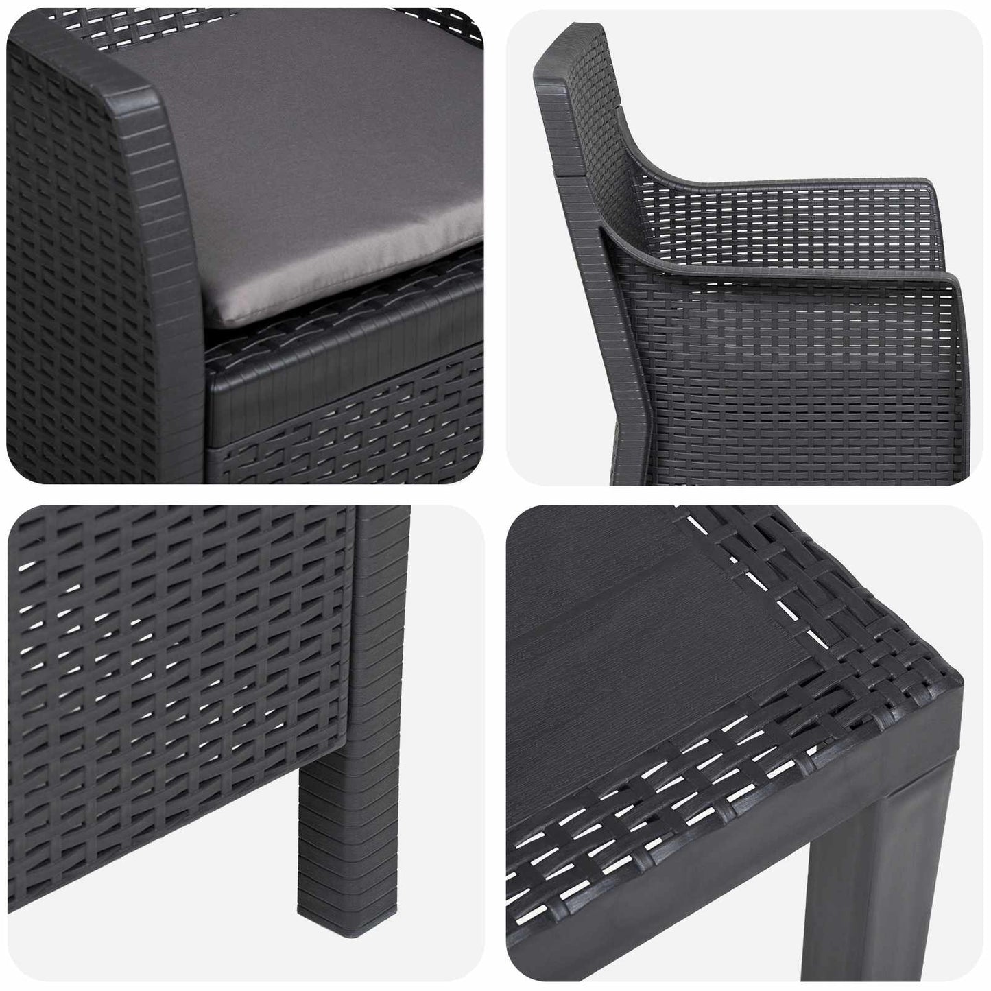 Hálószoba szett párnával 3 pcs Antracitszürke PP