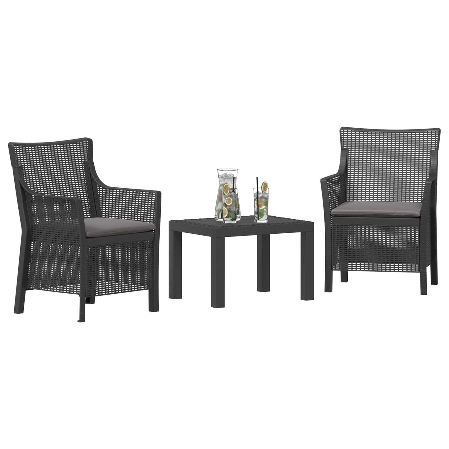 Hálószoba szett párnával 3 pcs Antracitszürke PP
