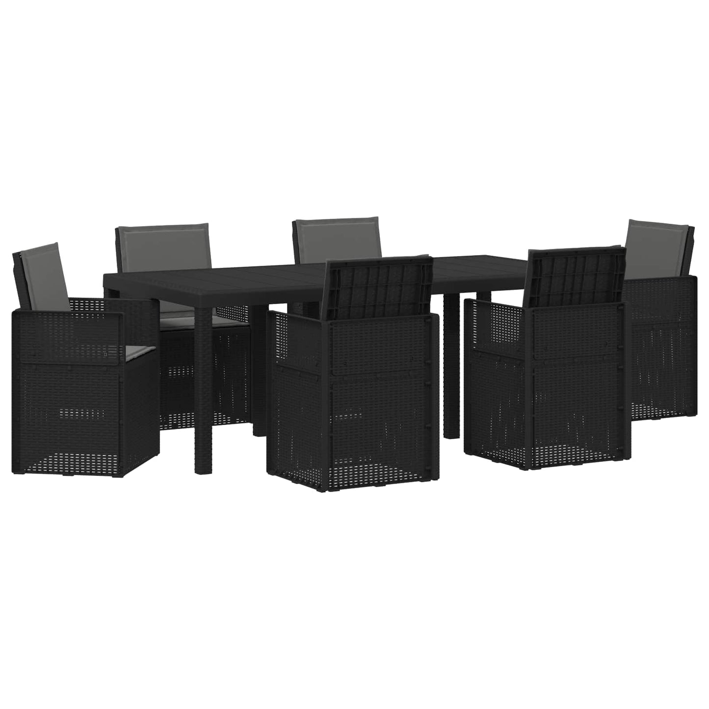 Kert étkező szett párnával 7 pcs Antracitszürke PP