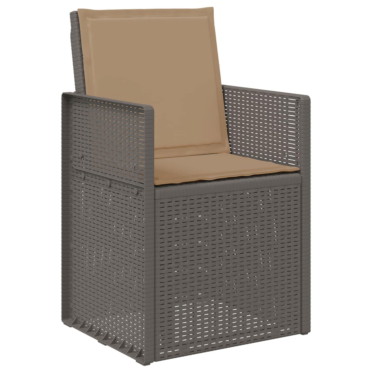 Kert étkező szett párnával 7 pcs Világosszürke és Taupe PP