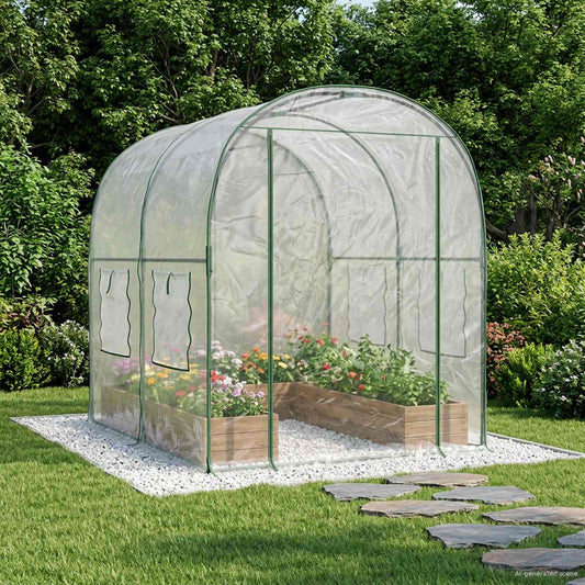 Vázszerkezetű üvegház 160 x 200 x 192,5 cm PVC Átlátszó