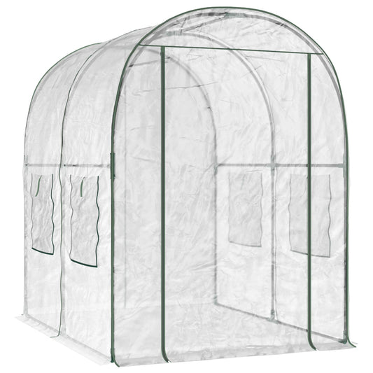 Vázszerkezetű üvegház 160 x 200 x 192,5 cm PVC Átlátszó