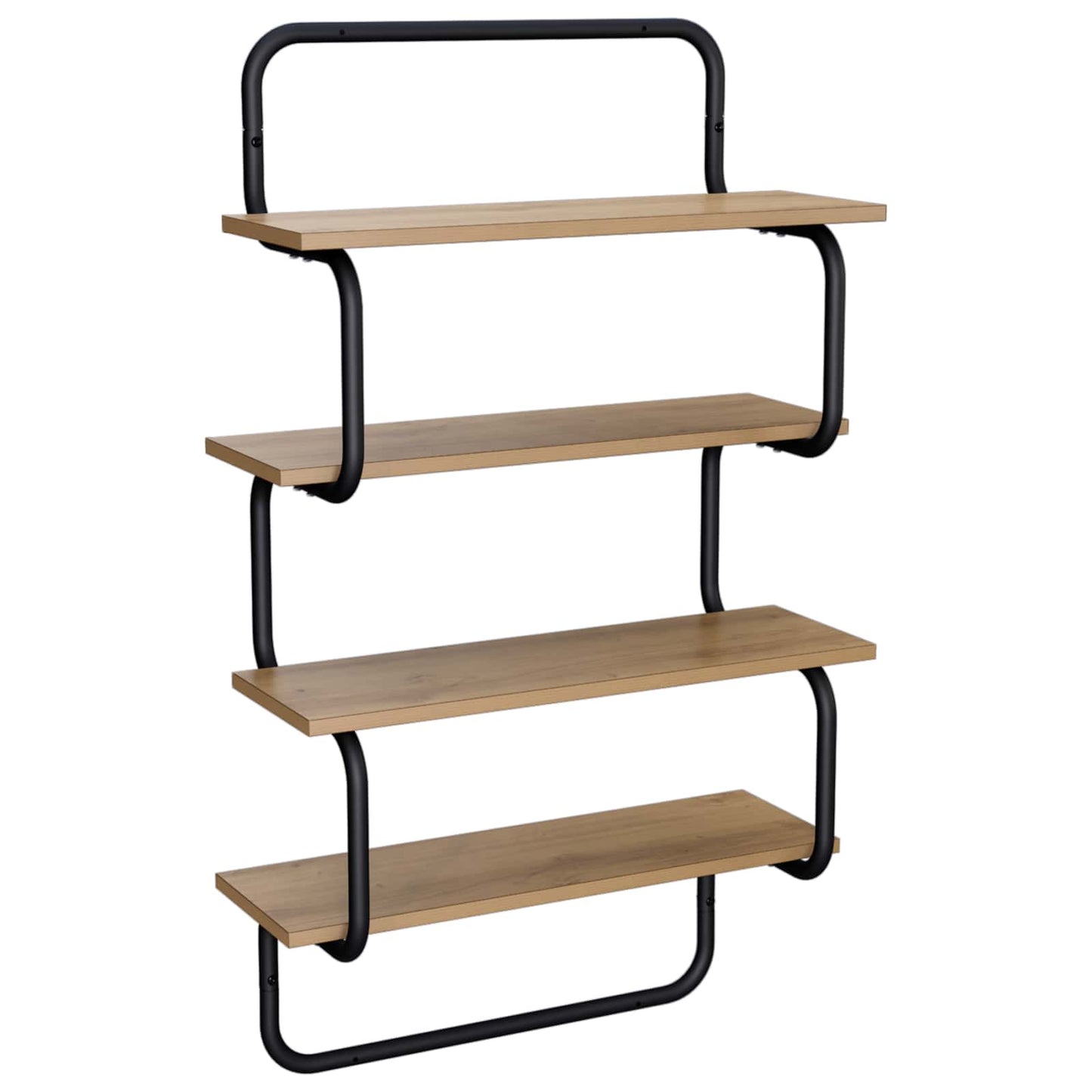 4-Tier Fali Polc Kézműves Tölgy 40 x 24,5 x 104 cm Szerelt Fa