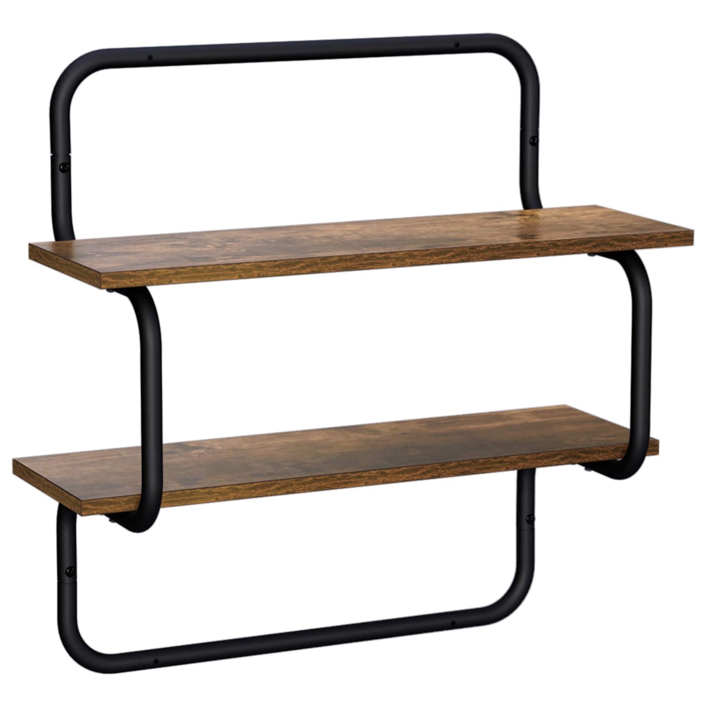 2 szintes fali polc Füstös Tölgy 40 x 24,5 x 61 cm Szerelt Fa