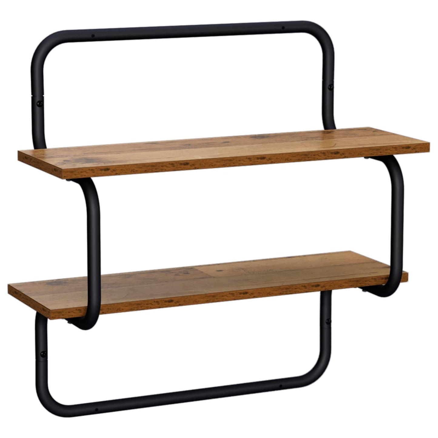 2 szintes fali polc Antik Fa 40 x 24,5 x 61 cm Szerelt Fa
