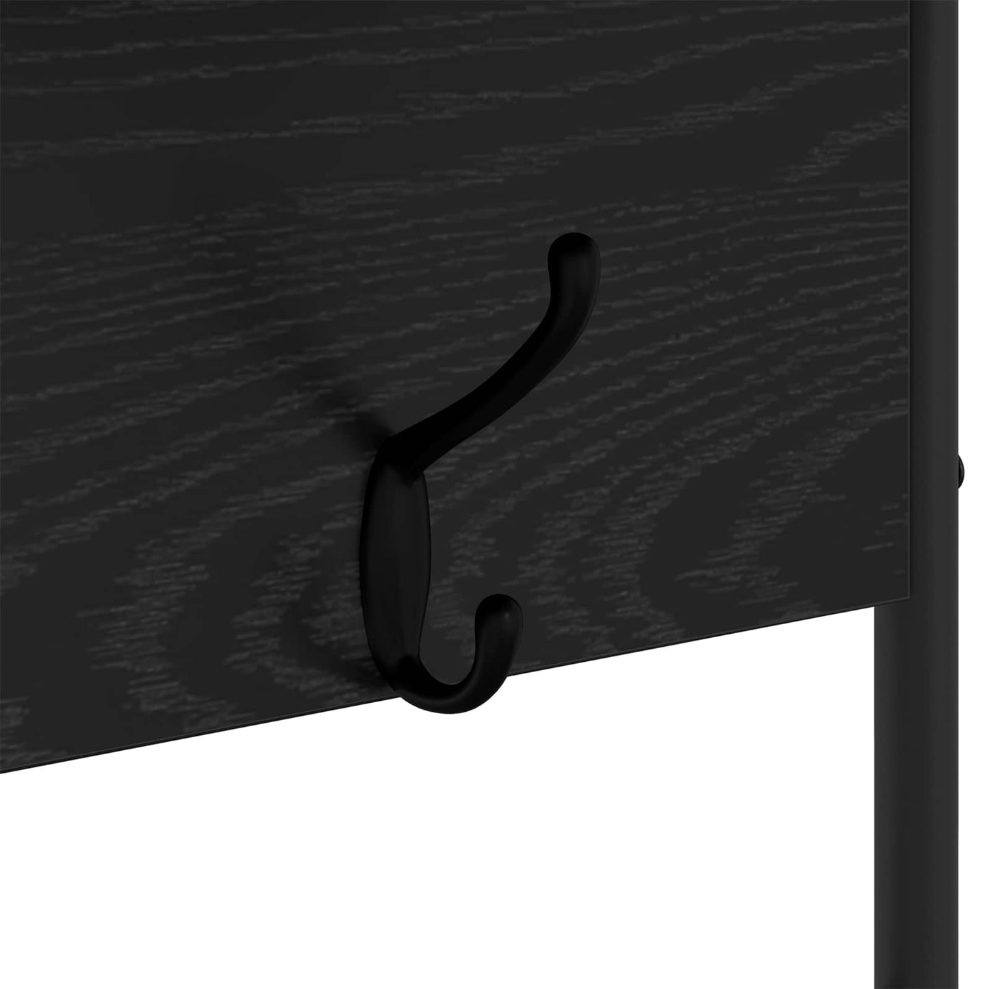 Kabátállvány cipőpaddal Fekete Tölgy 100 x 32 x 180,5 cm