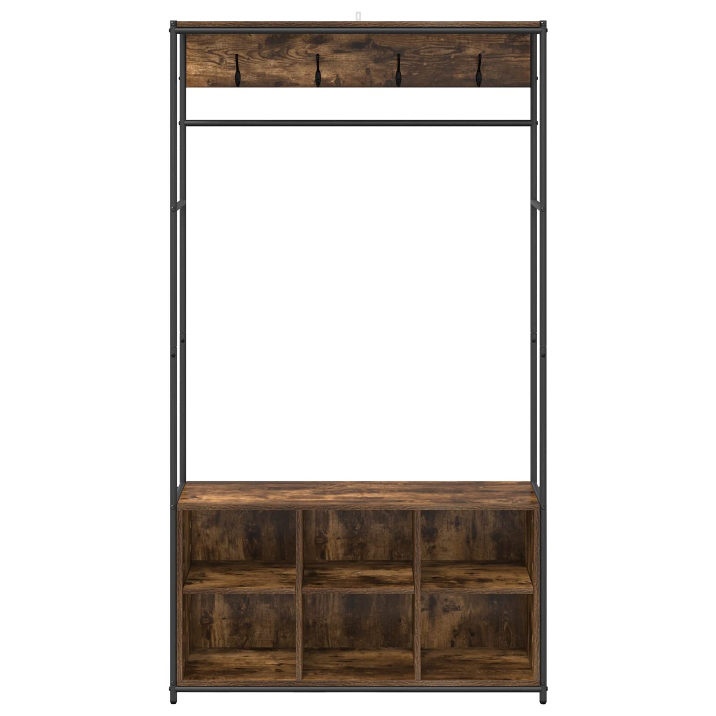 Kabátállvány cipőpaddal Füstös Tölgy 100 x 32 x 180,5 cm