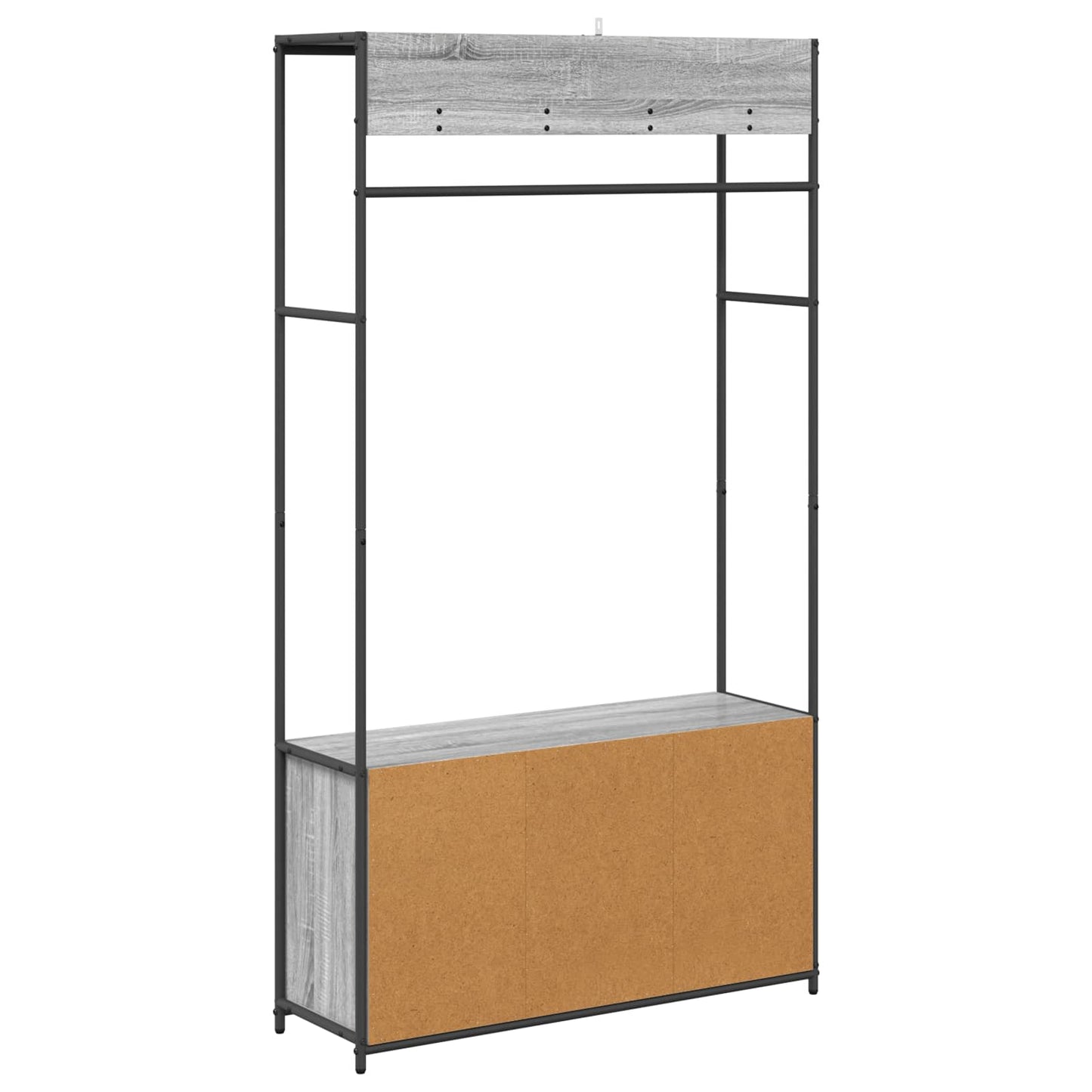 Kabátállvány cipőpaddal Szürke Sonoma 100 x 32 x 180,5 cm