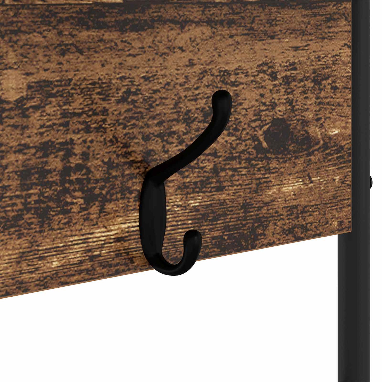 Kabátállvány cipőpaddal Antik Fa 100 x 32 x 180,5 cm Szerelt Fa