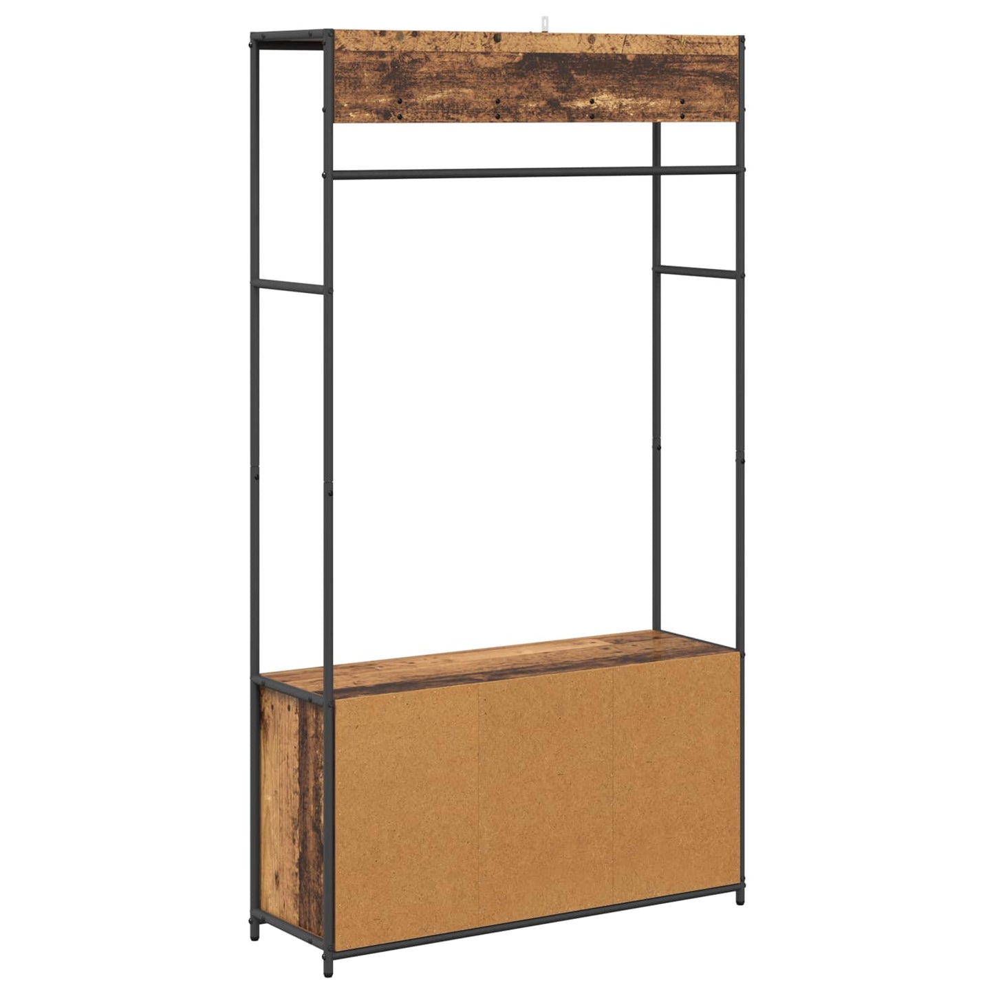 Kabátállvány cipőpaddal Antik Fa 100 x 32 x 180,5 cm Szerelt Fa