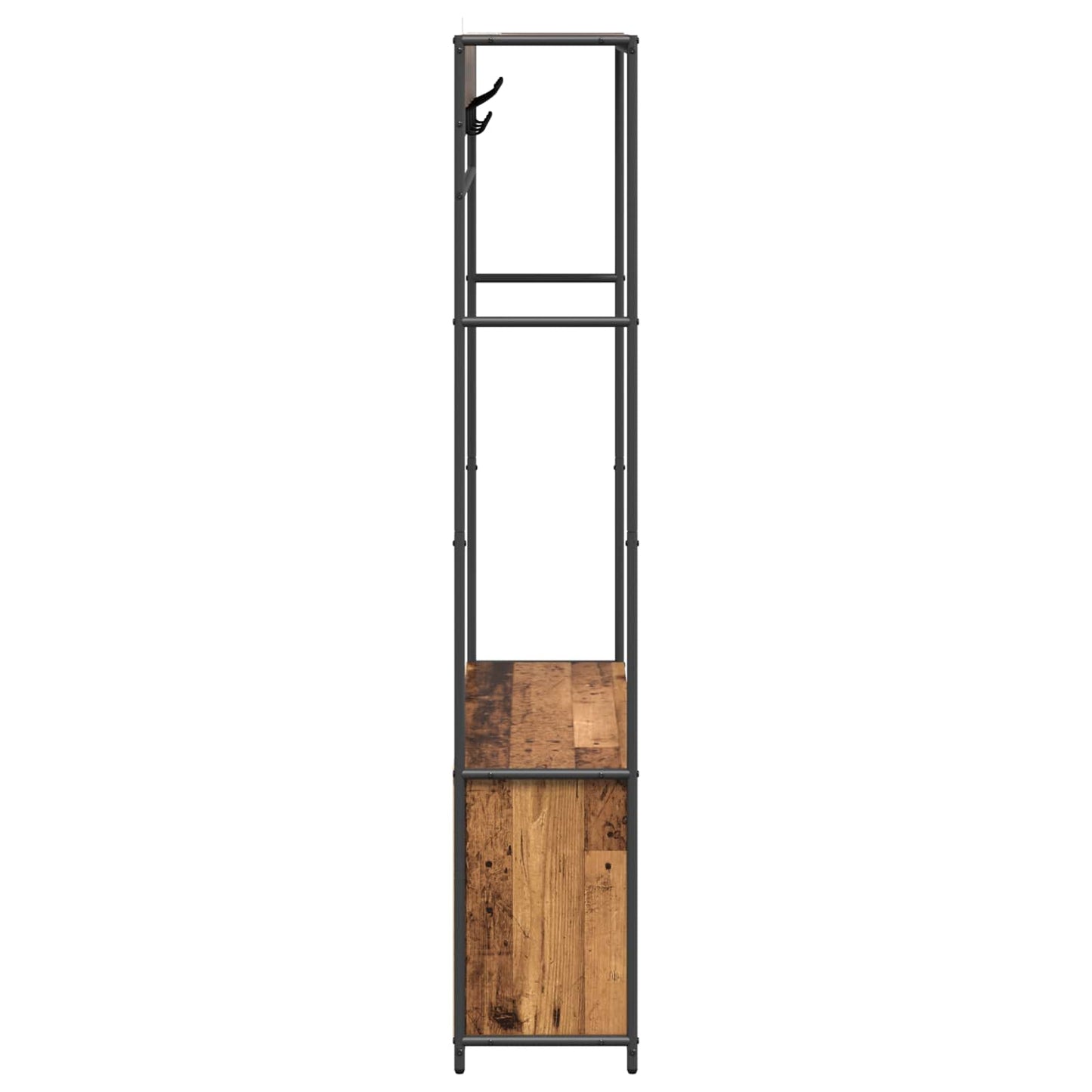 Kabátállvány cipőpaddal Antik Fa 100 x 32 x 180,5 cm Szerelt Fa
