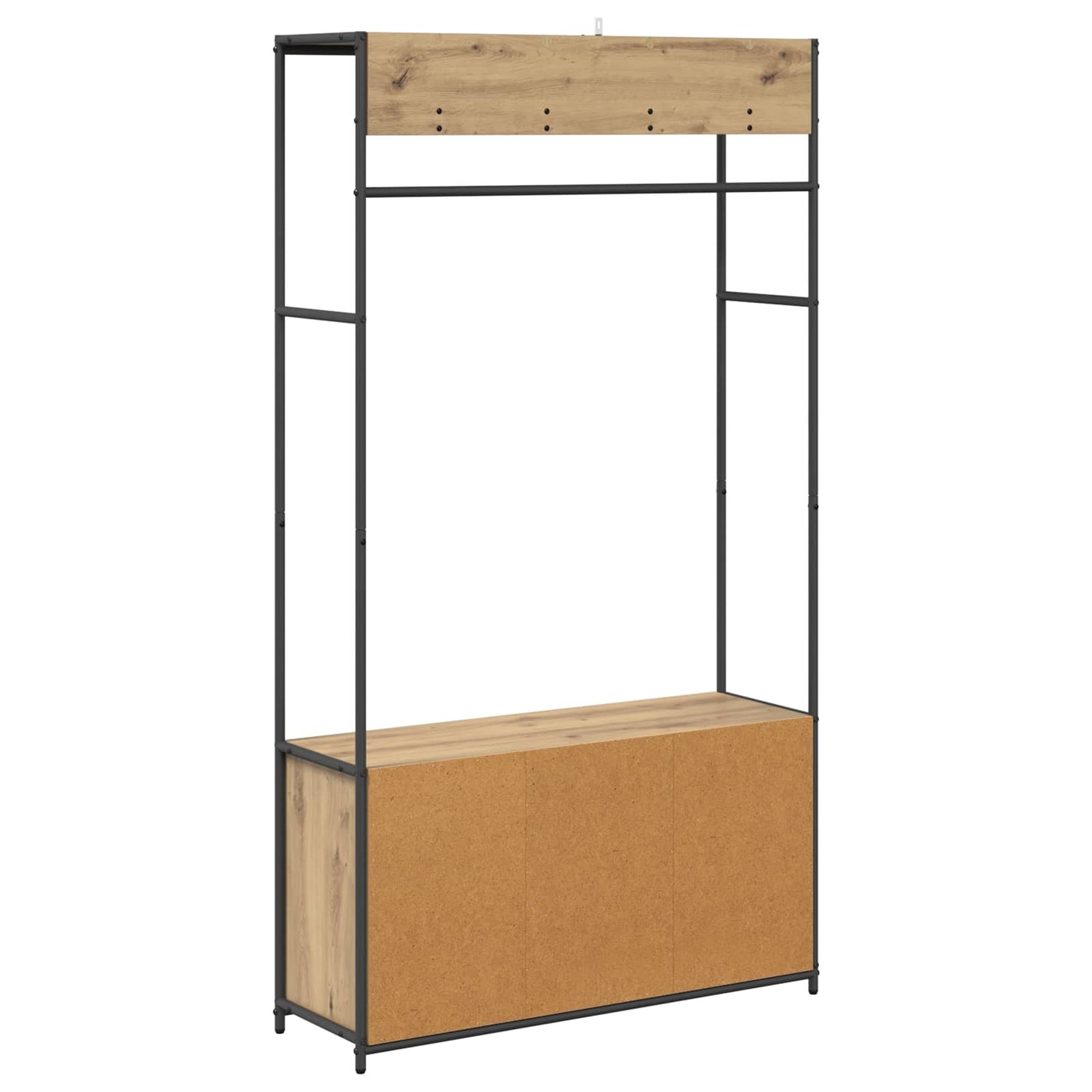 Kabátállvány cipőpaddal Kézműves Tölgy 100 x 32 x 180,5 cm