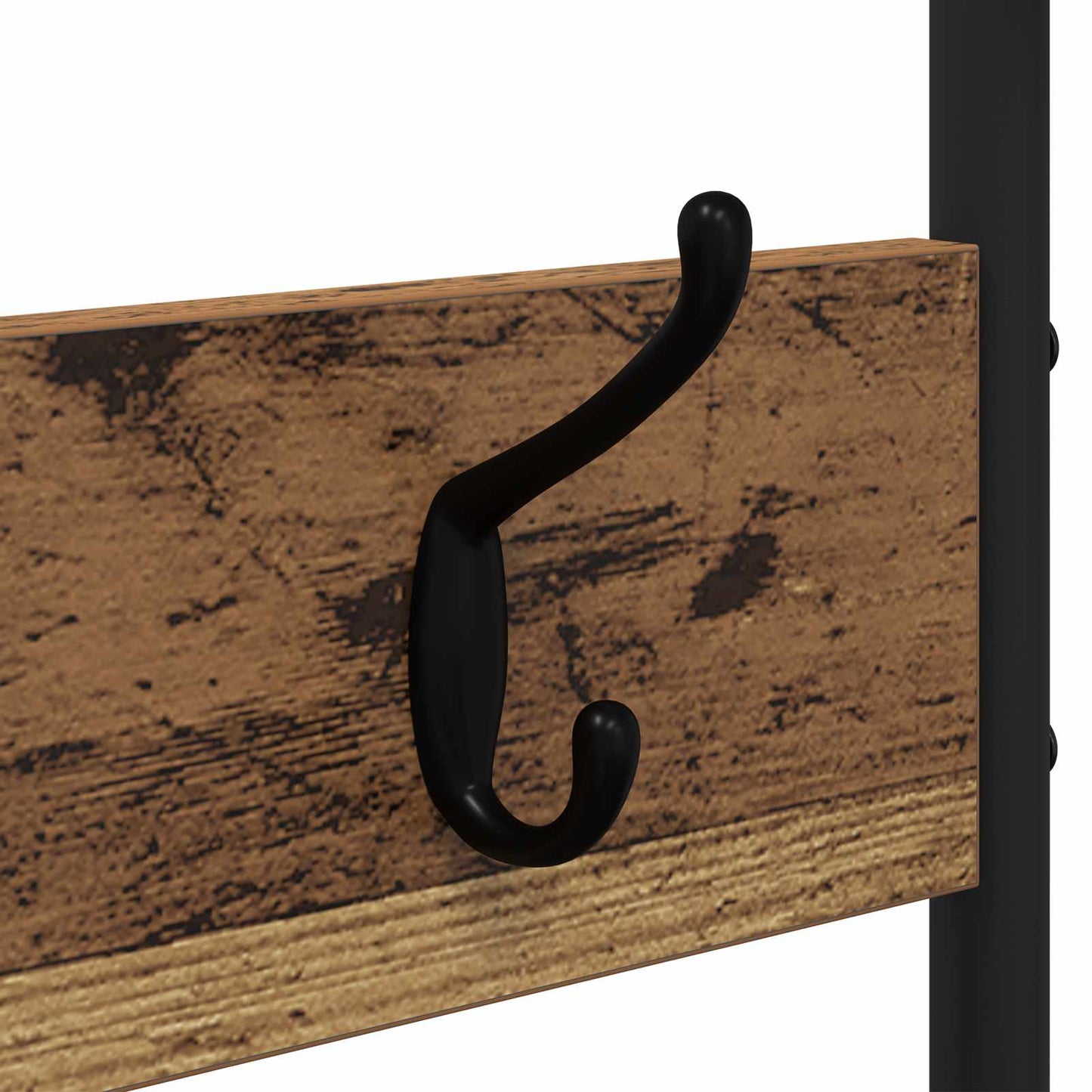 Kabátállvány cipőpaddal Antik Fa 120,5 x 34 x 190 cm Szerelt Fa