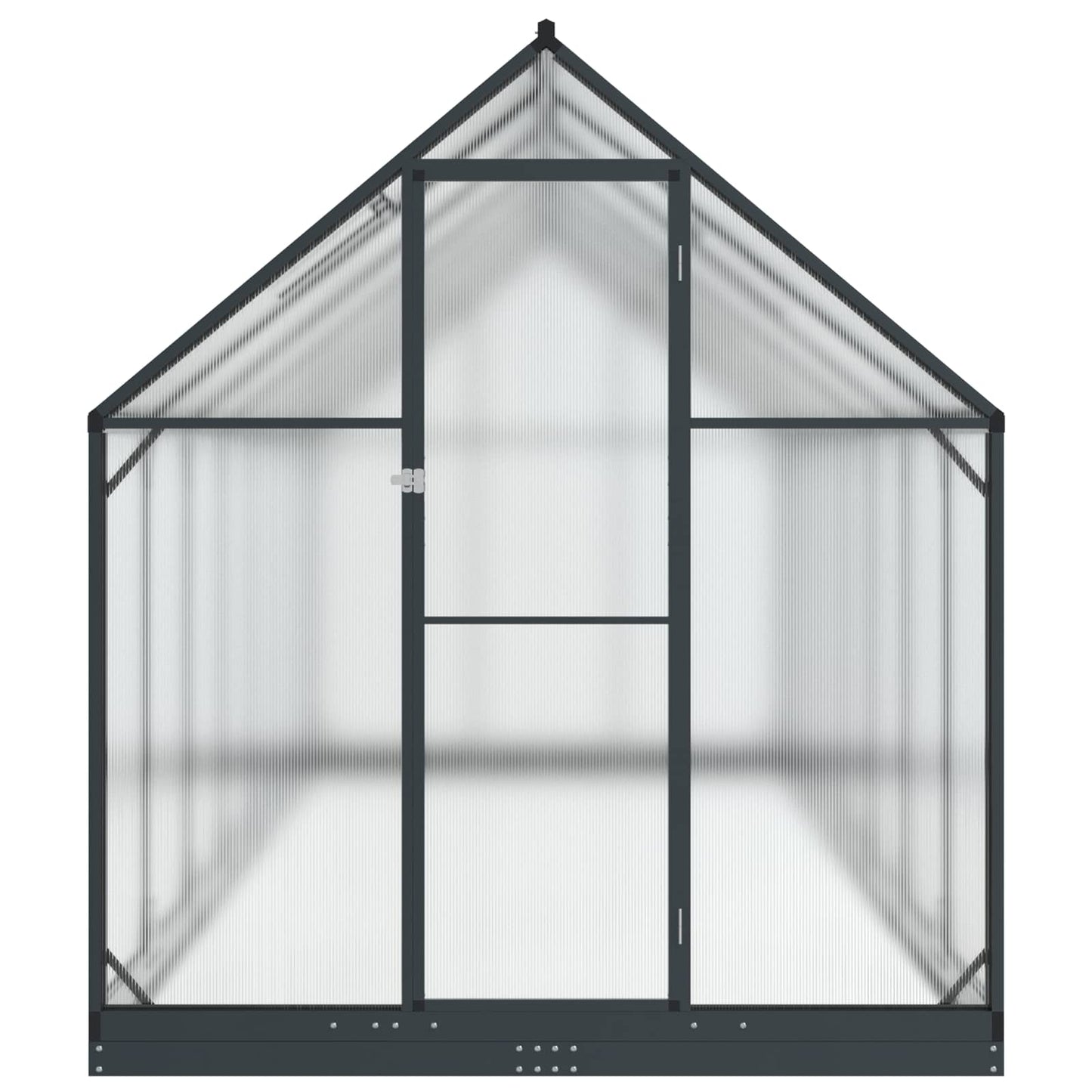 Kerti Üvegház ajtóval Antracitszürke 183,5 x 423,5 x 207 cm