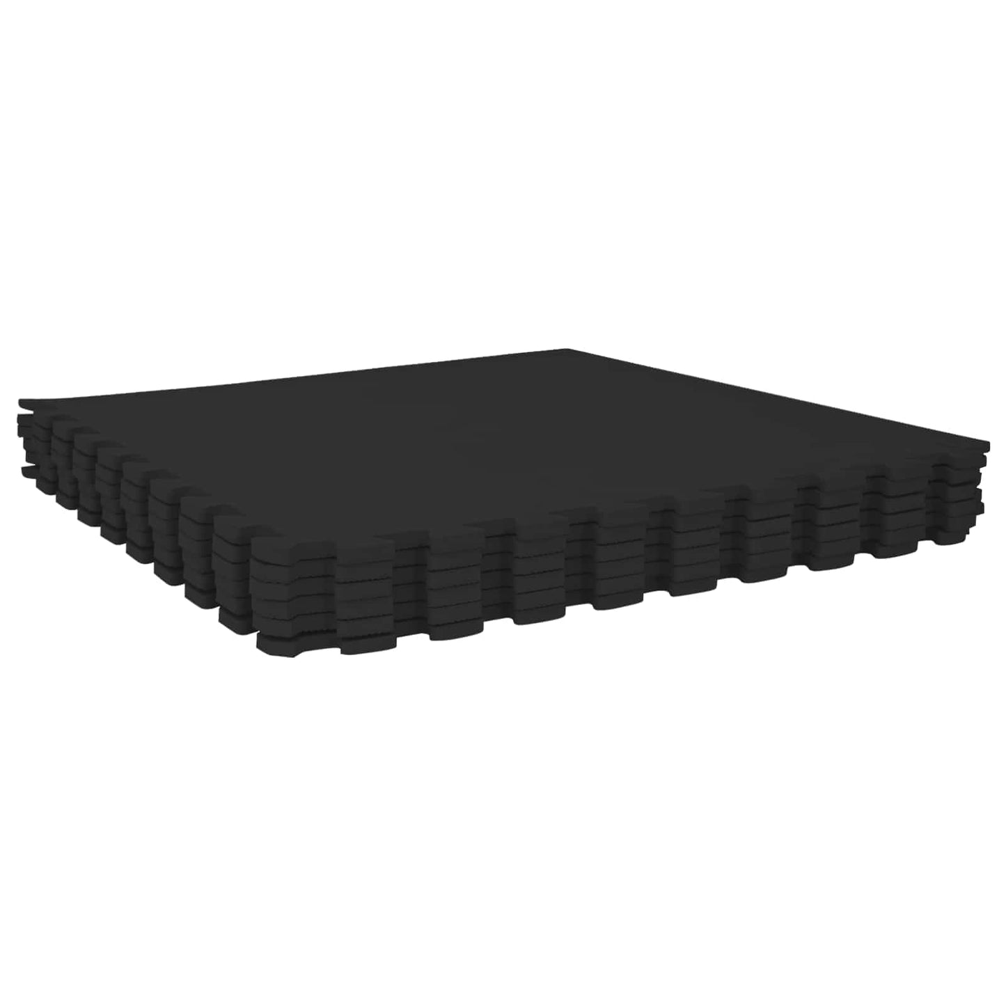 Medence aljzat 12 pcs Fekete 4,32 m² EVA Hab
