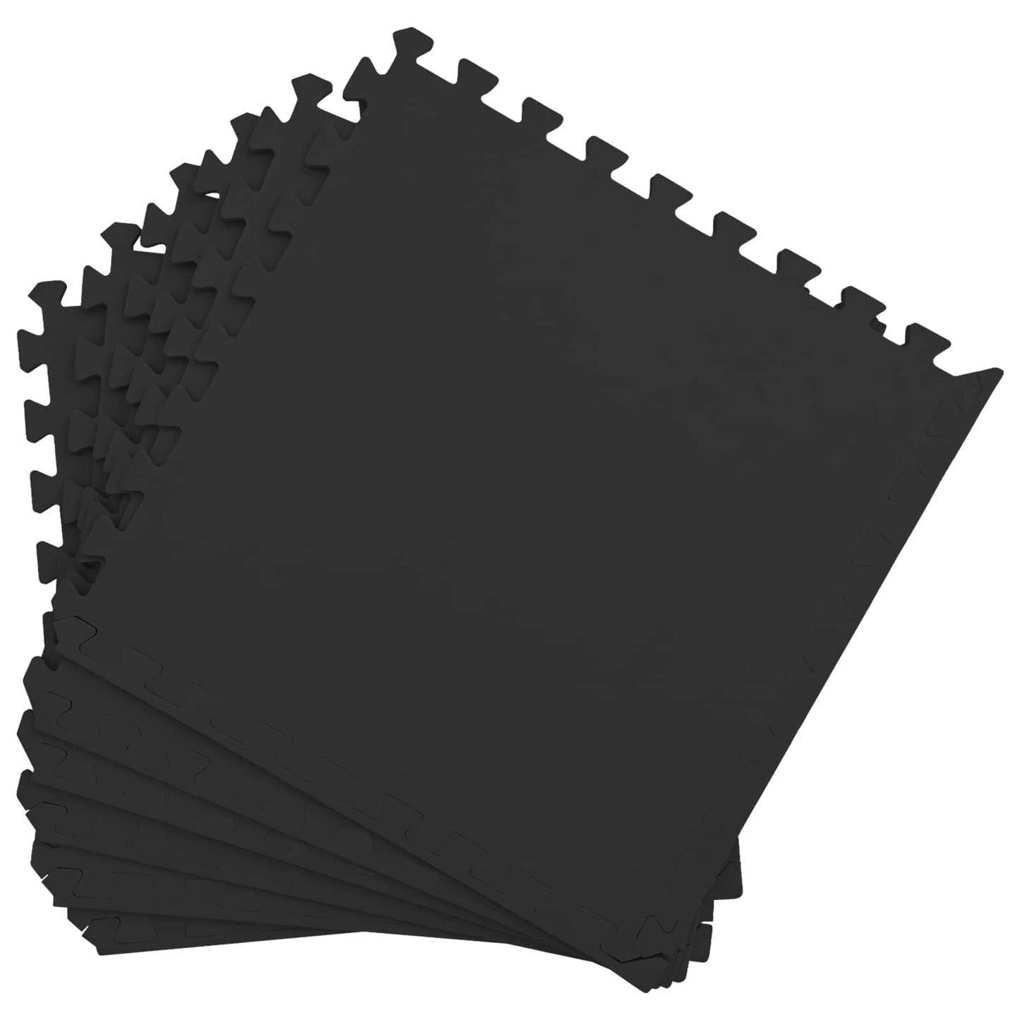 Medence aljzat 40 pcs Fekete 14,4 m² EVA Hab