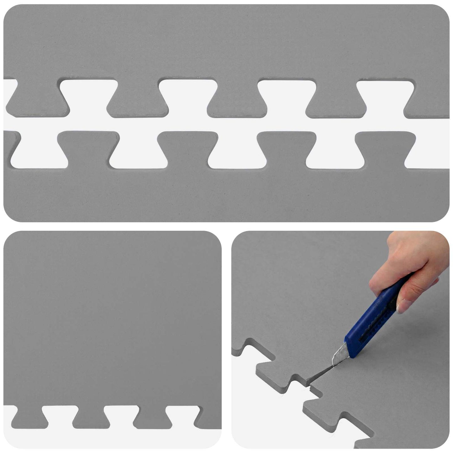Medence aljzat 50 pcs Szürke 18 m² EVA Hab