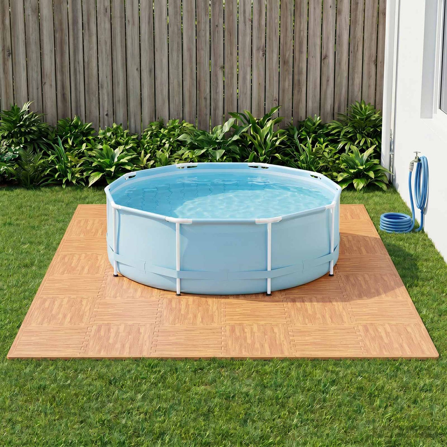 Medence aljzat 6 pcs faszínű 2,16 m² EVA Hab