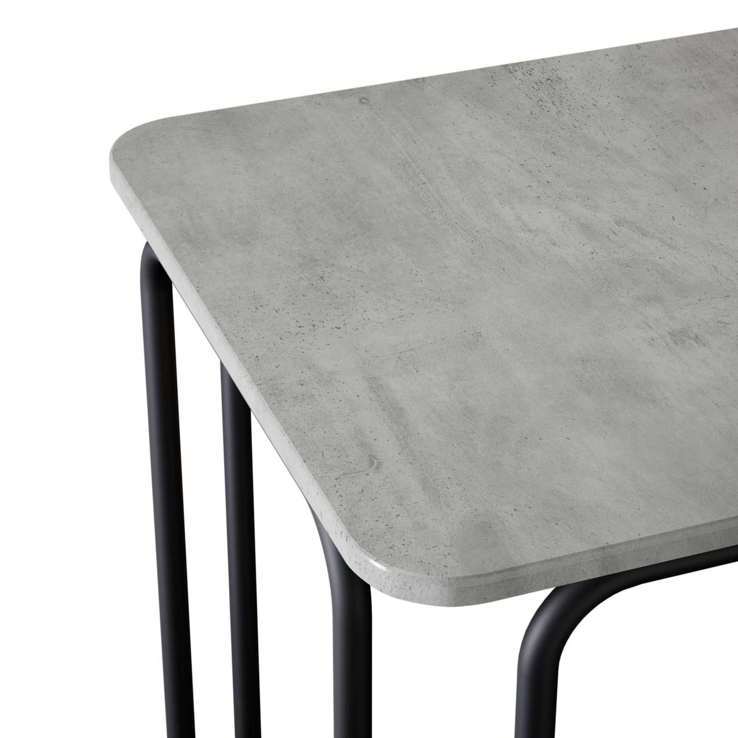 Étkezőasztal 100 x 50 x 75 cm Szerelt Fa Betonszürke