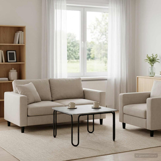 Dohányzóasztal Betonszürke 79,5 x 79,5 x 45 cm Szerelt Fa