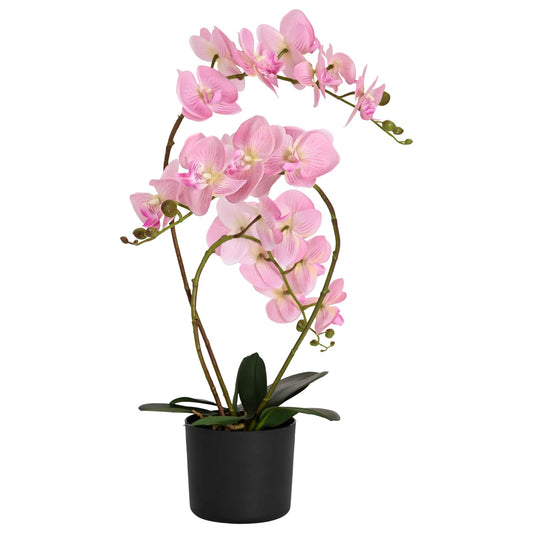 Mesterséges orchidea növény cserépben Rózsaszín 45 x 15 x 65 cm