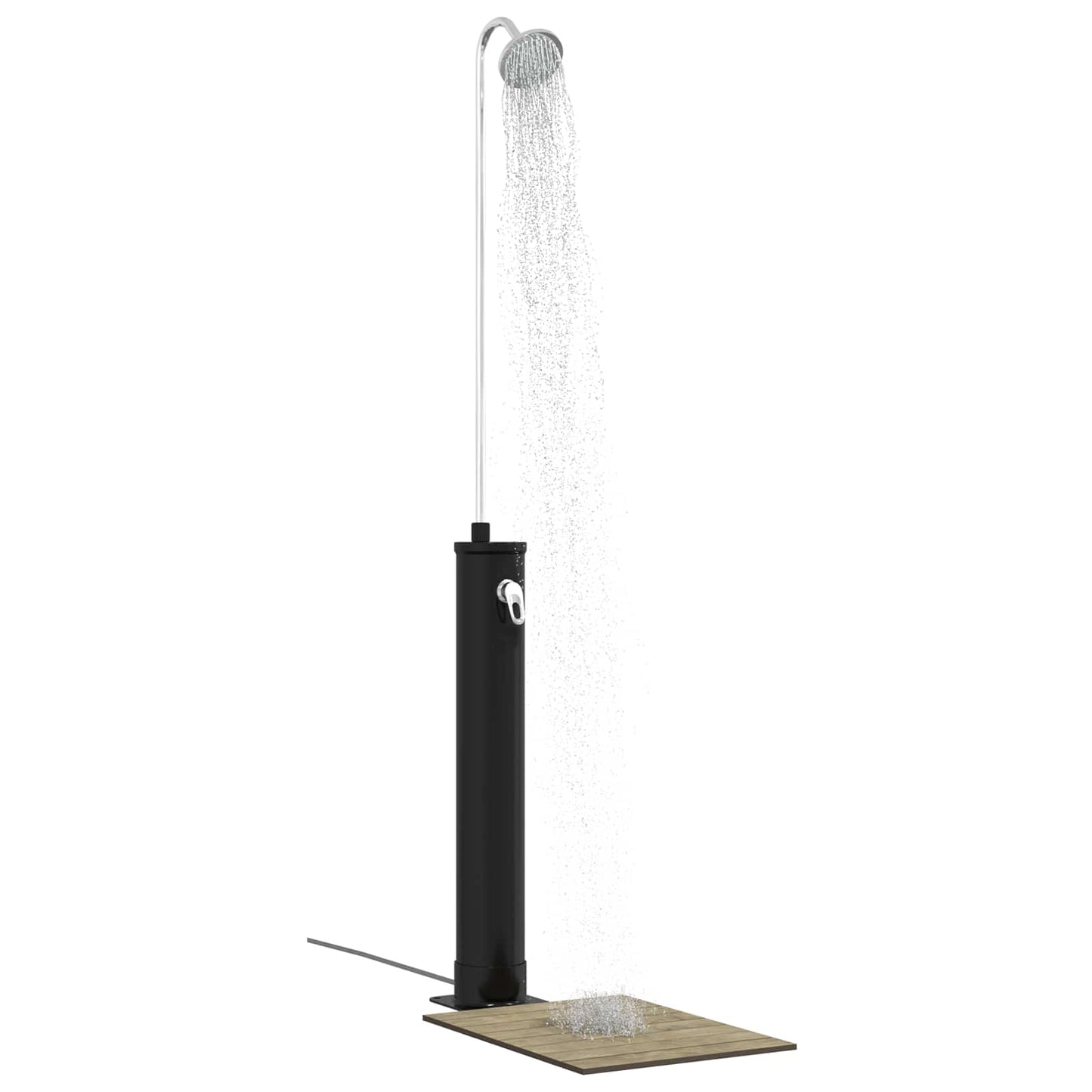 Napenerős Zuhany Zuhanyfejjel 20 l PVC, ABS, Cinkötvözet Fekete