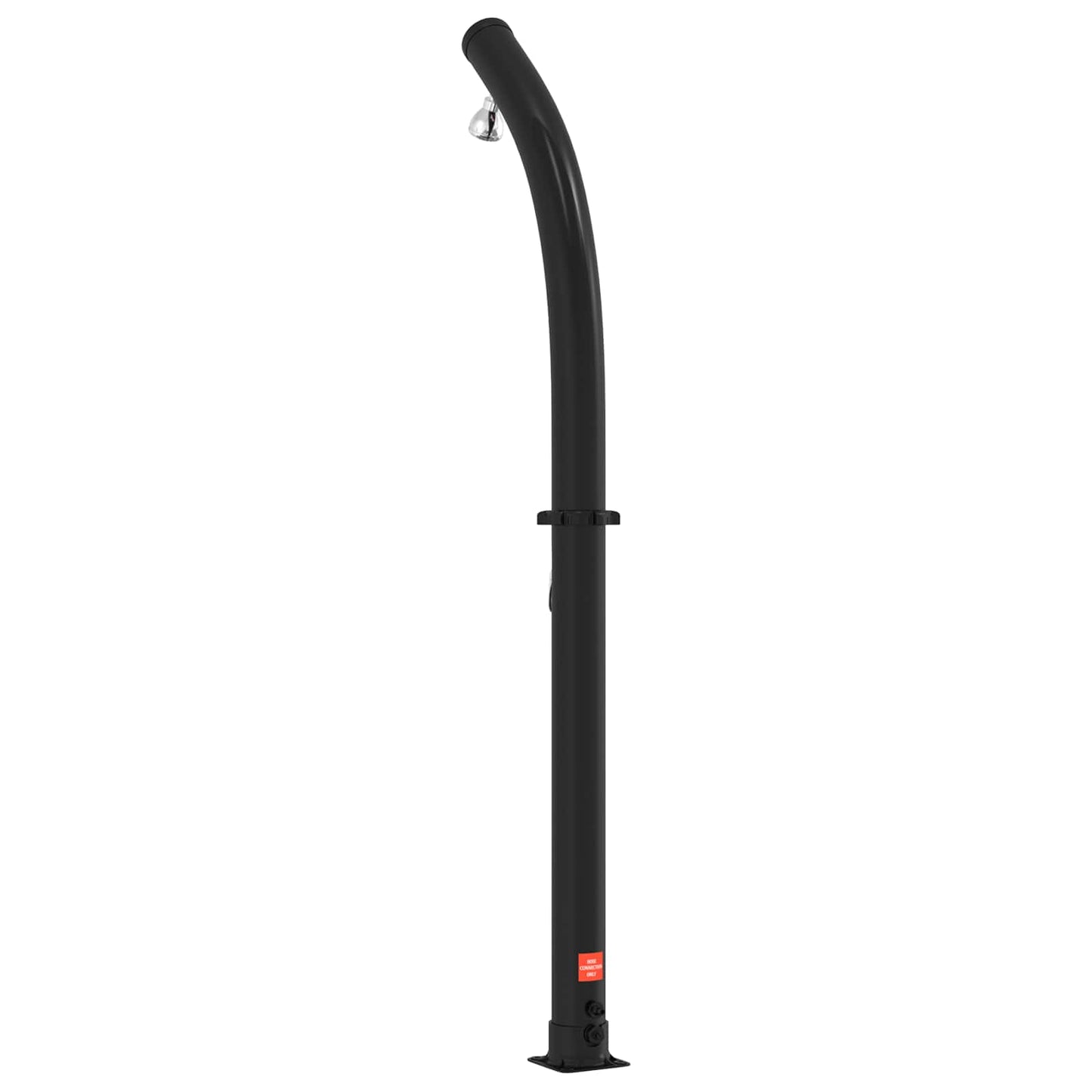 Napelemes zuhany zuhanyfejjel 20 l PVC, ABS, Cinkötvözet Fekete