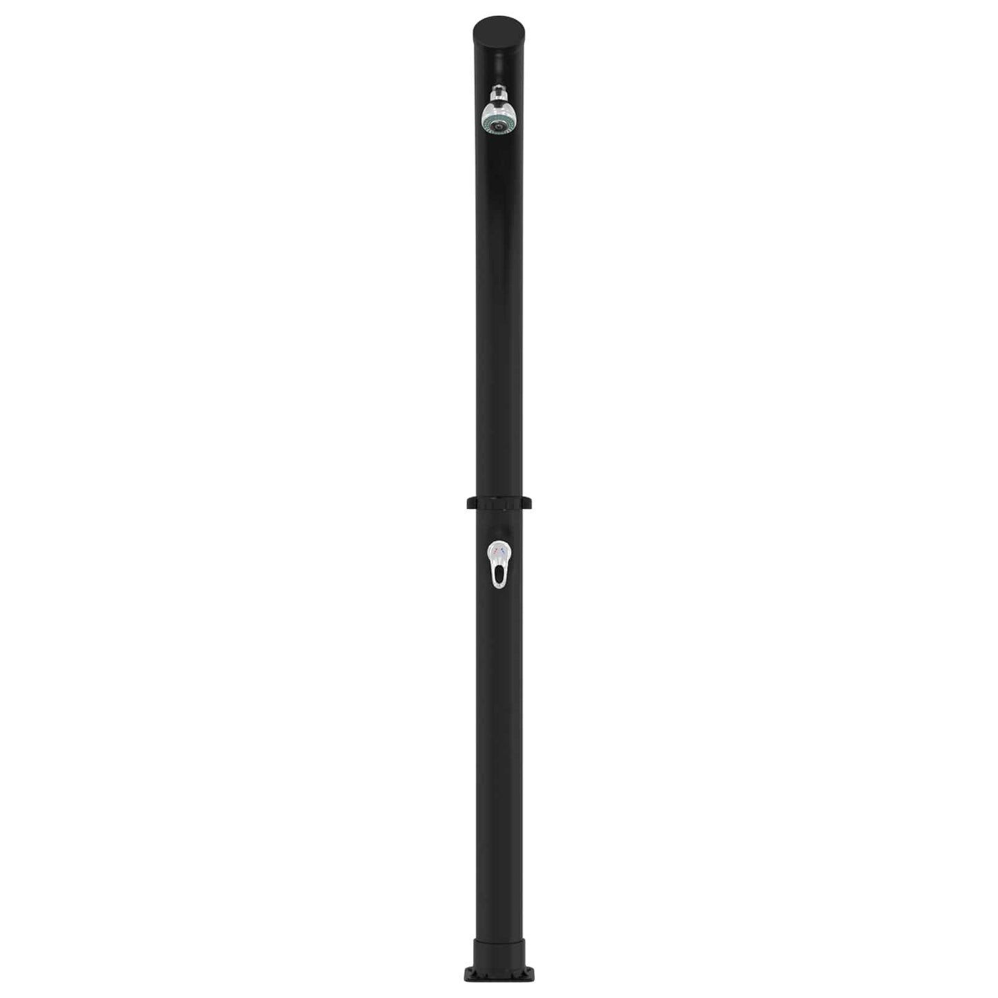 Napelemes zuhany zuhanyfejjel 20 l PVC, ABS, Cinkötvözet Fekete