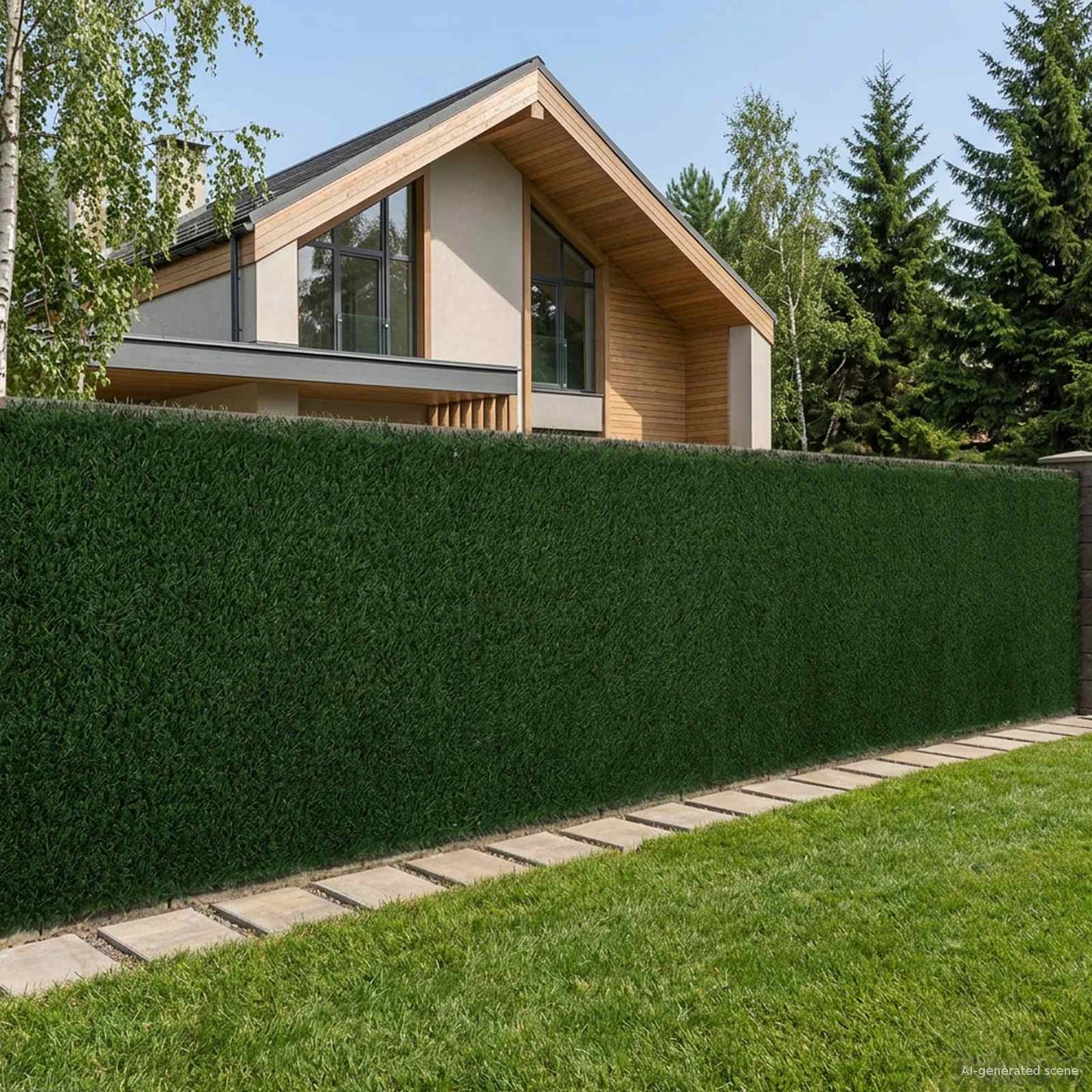 Műanyag Kerítés Sötétzöld 1,5 x 5 m PVC és Acél
