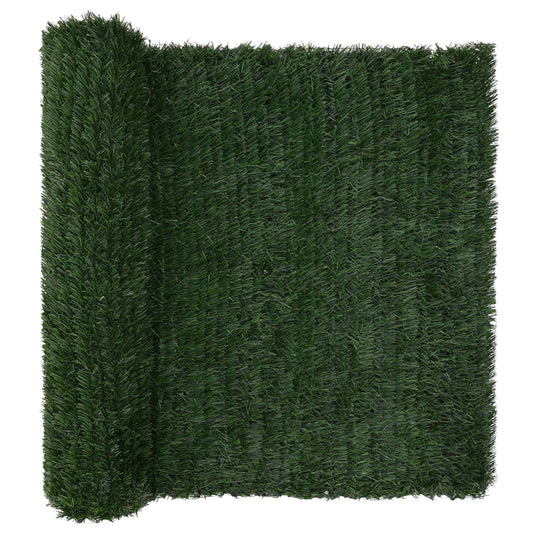 Műanyag Kerítés Sötétzöld 1,5 x 6 m PVC és Acél