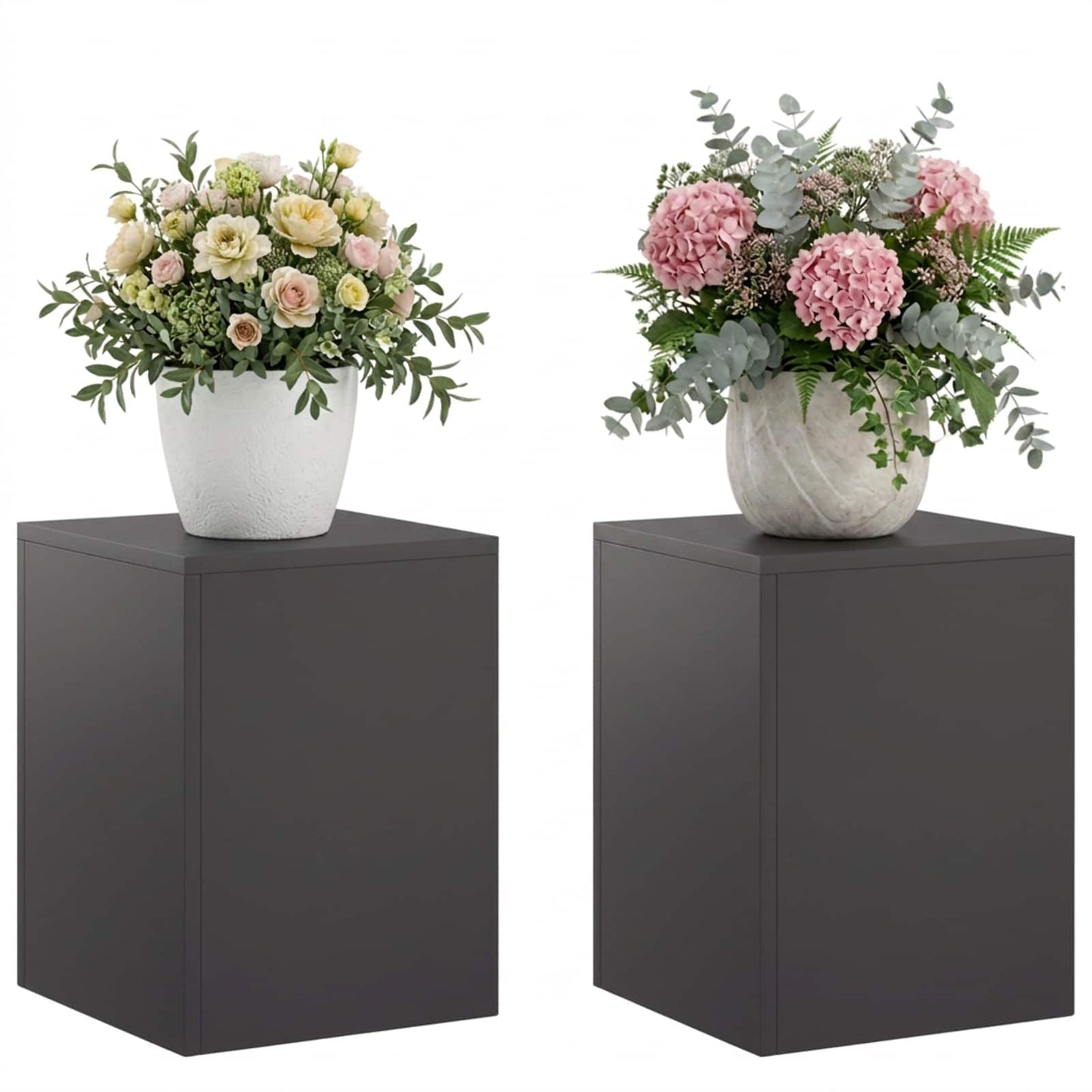 Növényállvány 2 pcs Fekete 30 x 30 x 40 cm Acél