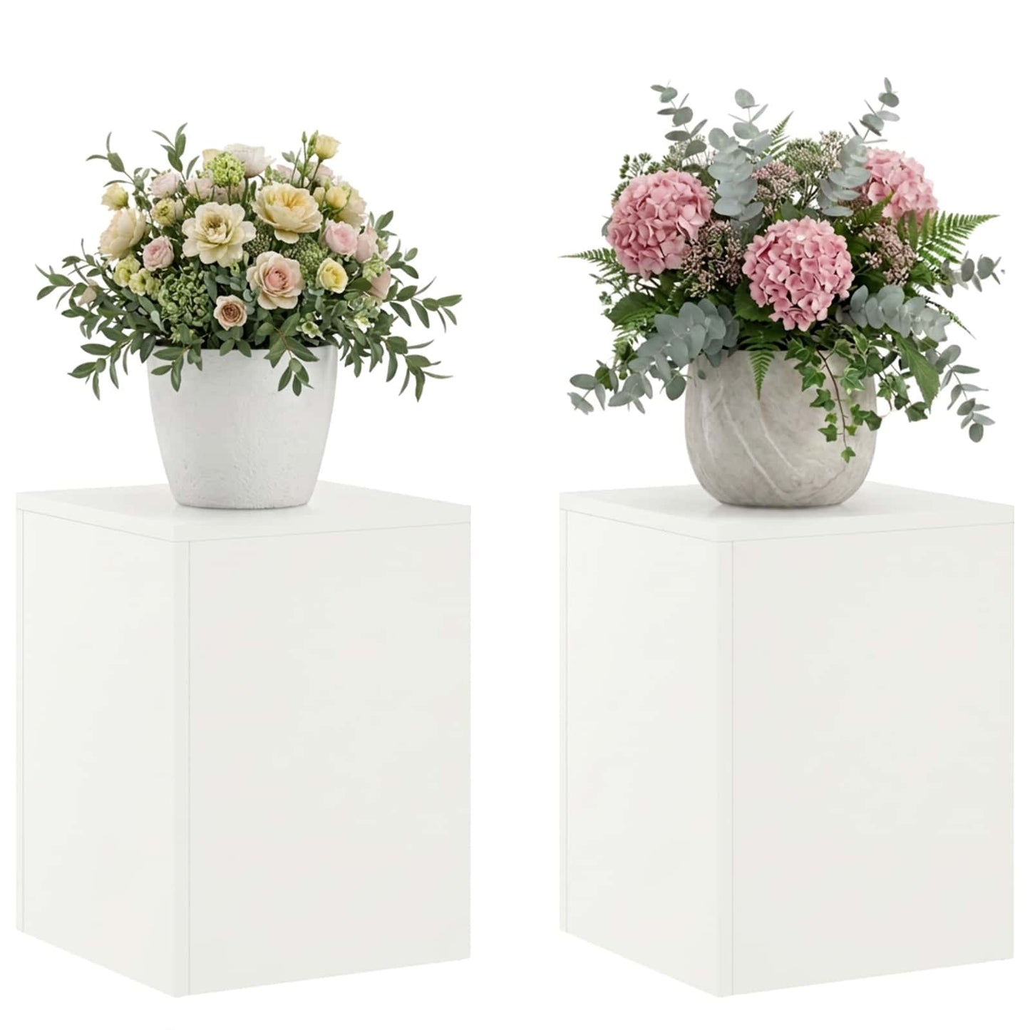 Növényállvány 2 pcs Fehér 30 x 30 x 40 cm Acél