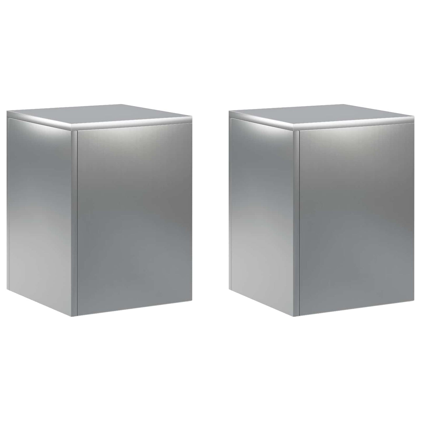 Növényállvány 2 pcs Ezüst 30 x 30 x 40 cm Rozsdamentes Acél