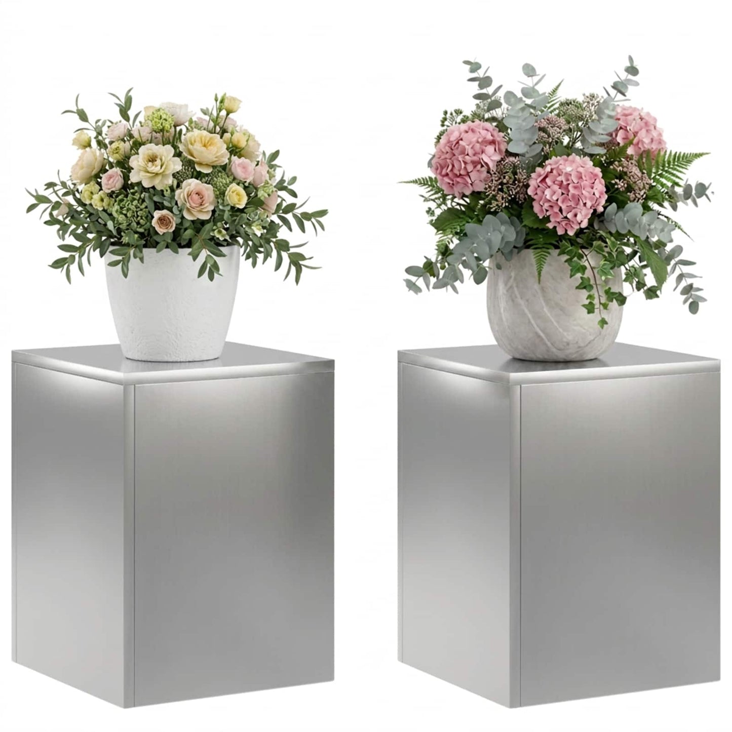 Növényállvány 2 pcs Ezüst 30 x 30 x 40 cm Rozsdamentes Acél