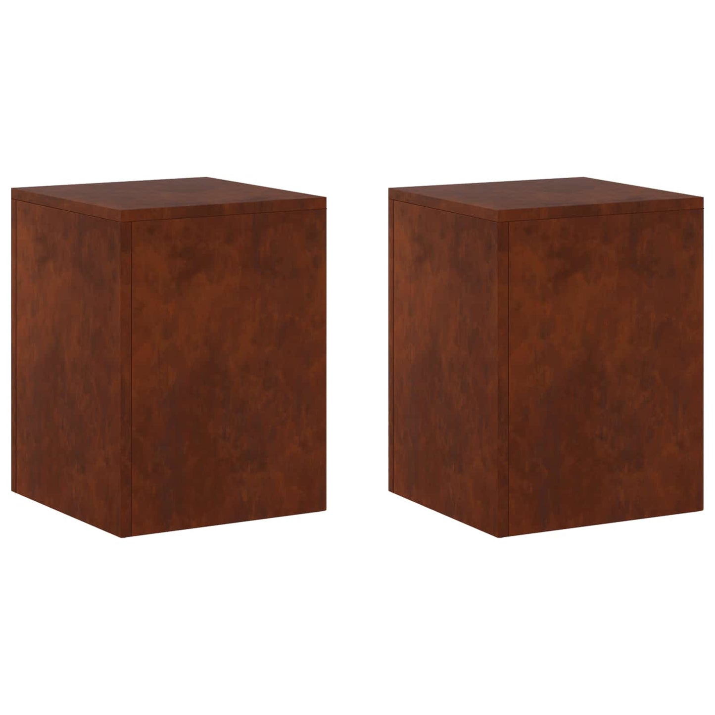 Növényállvány 2 pcs Rozsdás 30 x 30 x 40 cm Időjárásálló Acél