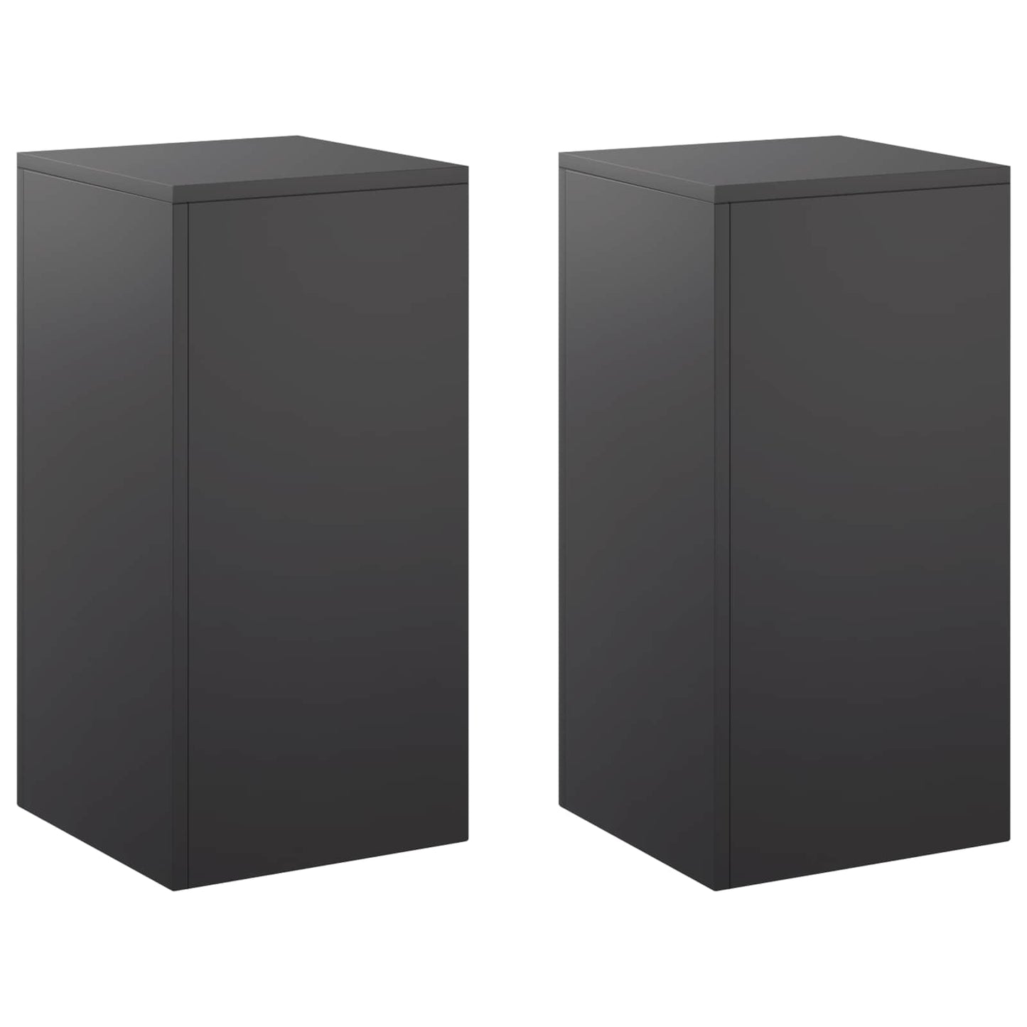 Növényállvány 2 pcs Fekete 30 x 30 x 60 cm Acél