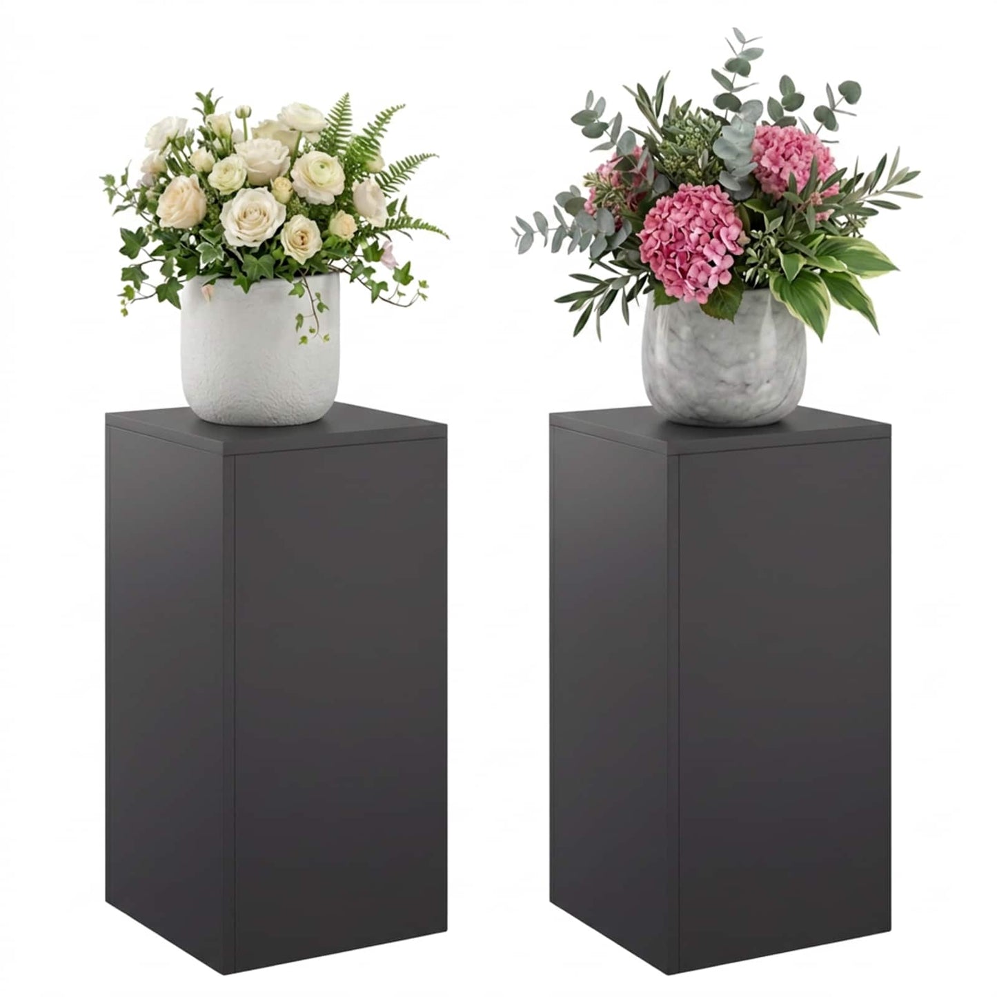 Növényállvány 2 pcs Fekete 30 x 30 x 60 cm Acél