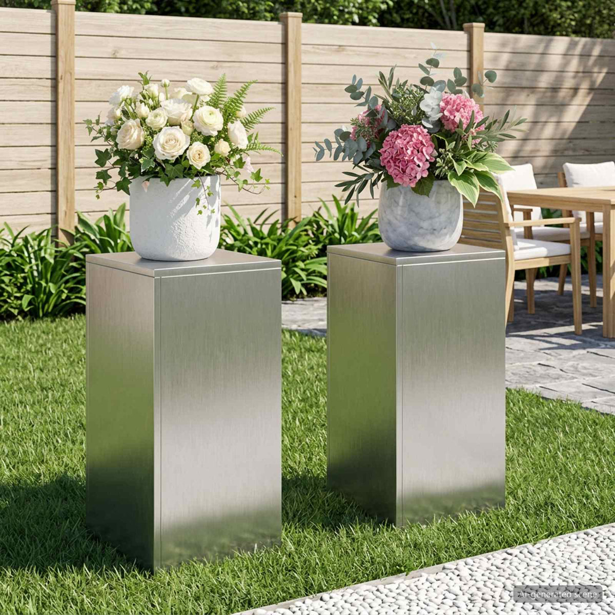 Növényállvány 2 pcs Ezüst 30 x 30 x 60 cm Acél