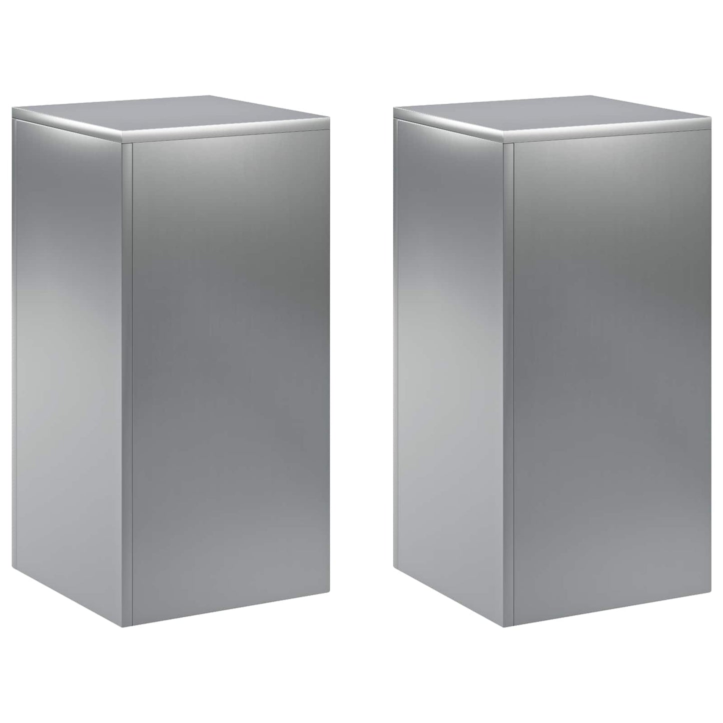 Növényállvány 2 pcs Ezüst 30 x 30 x 60 cm Rozsdamentes Acél