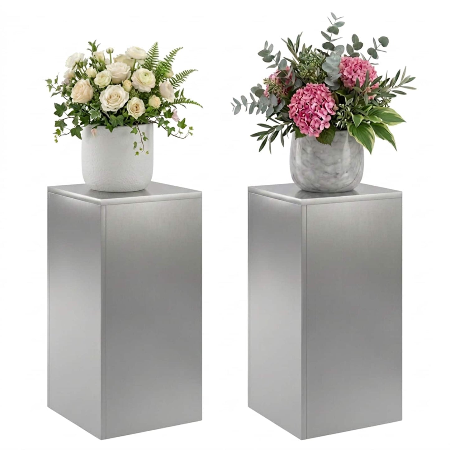 Növényállvány 2 pcs Ezüst 30 x 30 x 60 cm Rozsdamentes Acél
