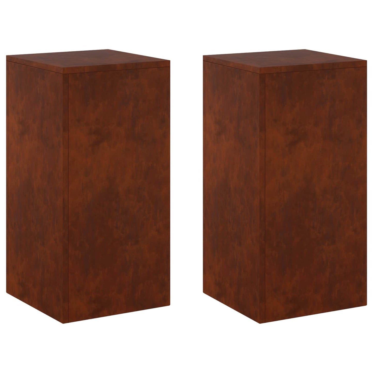 Növényállvány 2 pcs Rozsdás 30 x 30 x 60 cm Időjárásálló Acél