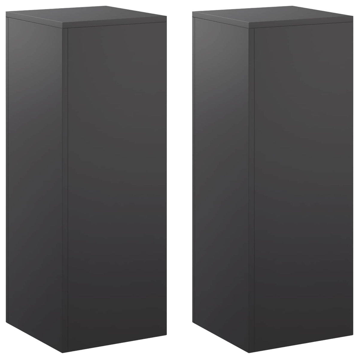 Növényállvány 2 pcs Fekete 30 x 30 x 80 cm Acél