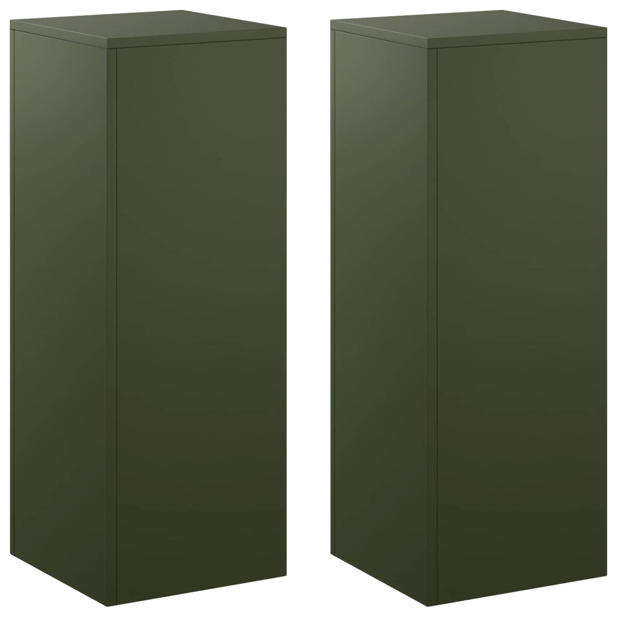 Növényállvány 2 pcs Olajzöld 30 x 30 x 80 cm Acél