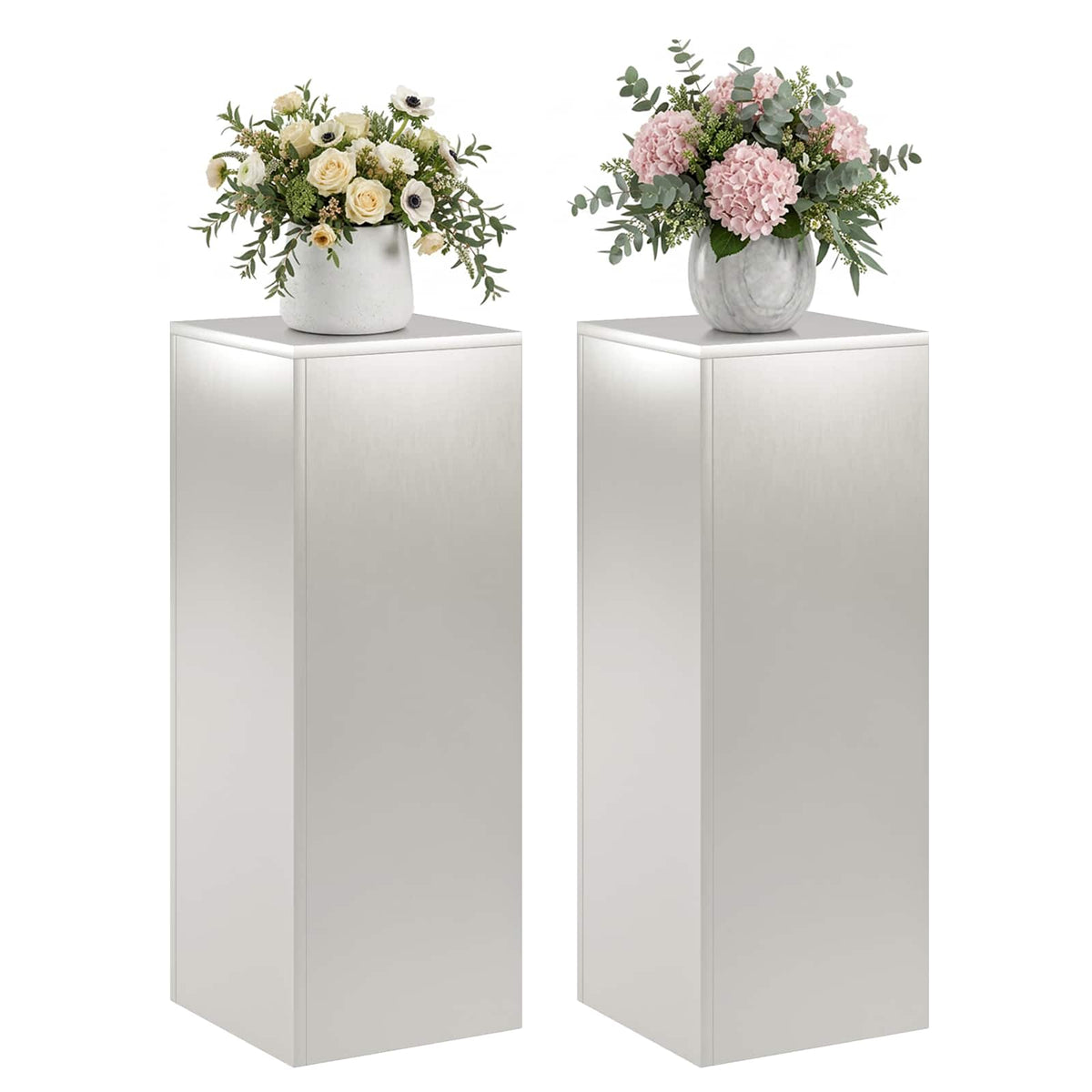 Növényállvány 2 pcs Ezüst 30 x 30 x 80 cm Acél