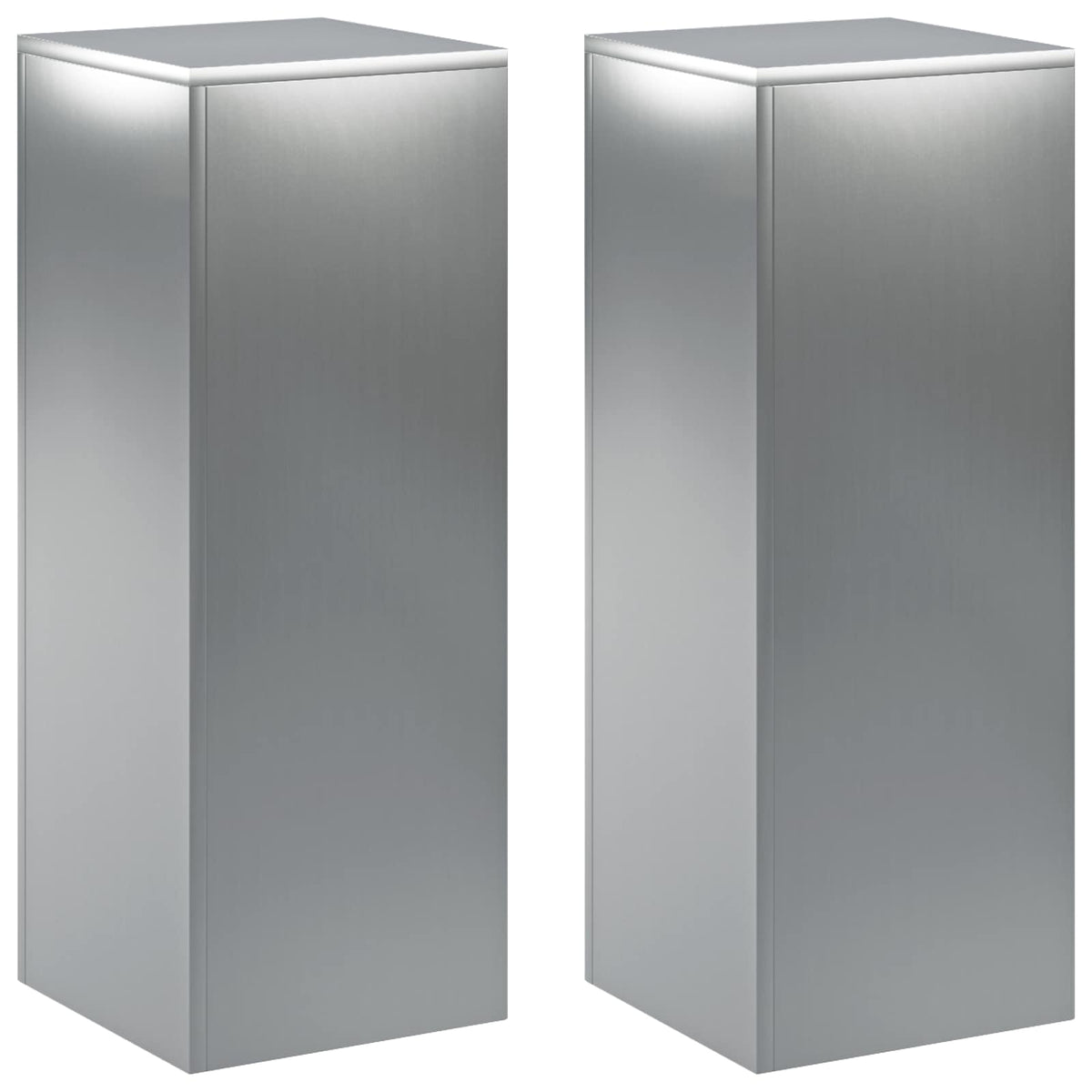 Növényállvány 2 pcs Ezüst 30 x 30 x 80 cm Rozsdamentes Acél