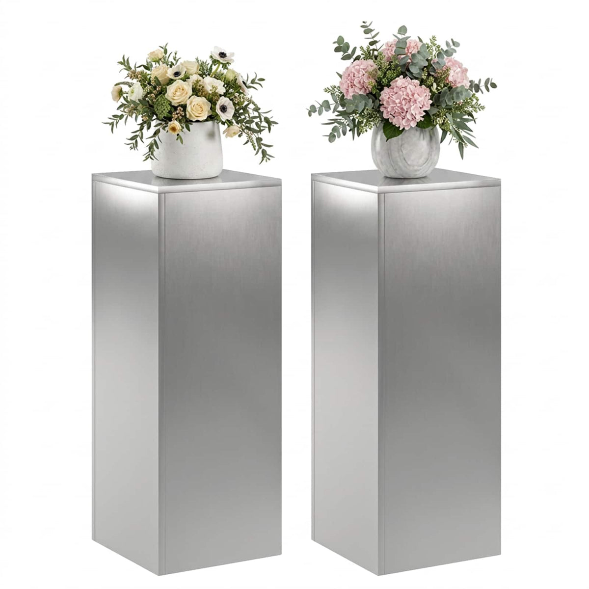 Növényállvány 2 pcs Ezüst 30 x 30 x 80 cm Rozsdamentes Acél