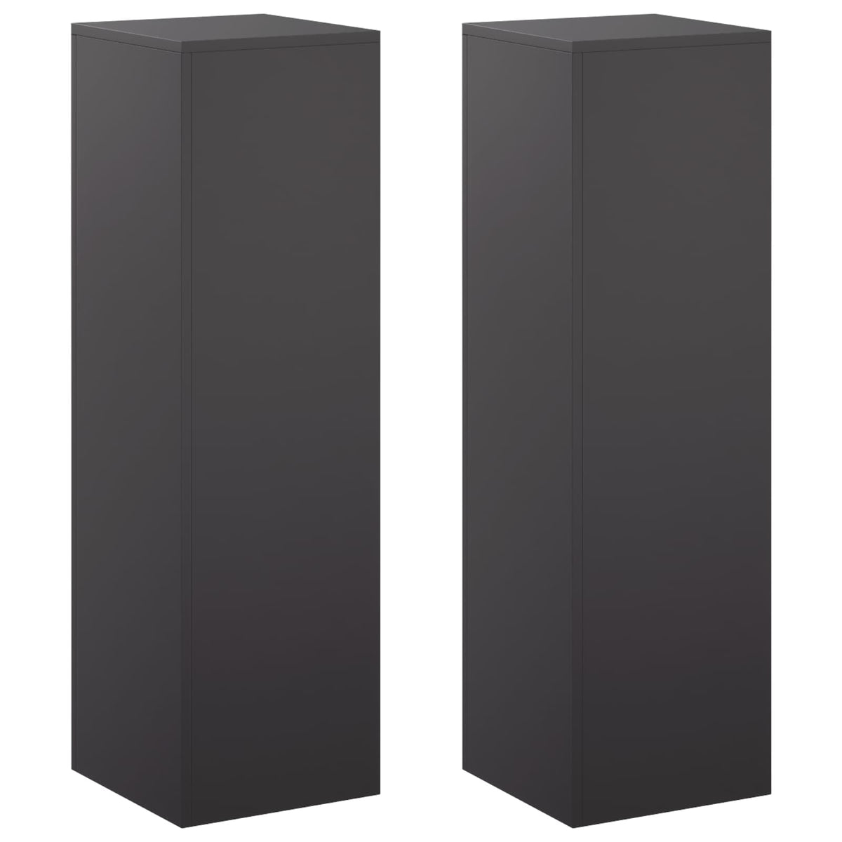 Növényállvány 2 pcs Fekete 30 x 30 x 100 cm Acél