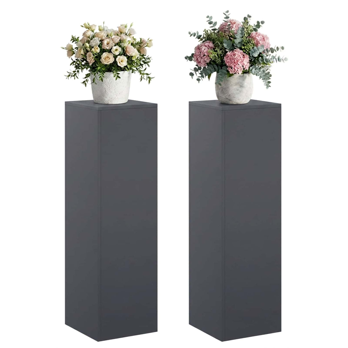 Növényállvány 2 pcs Antracitszürke 30 x 30 x 100 cm