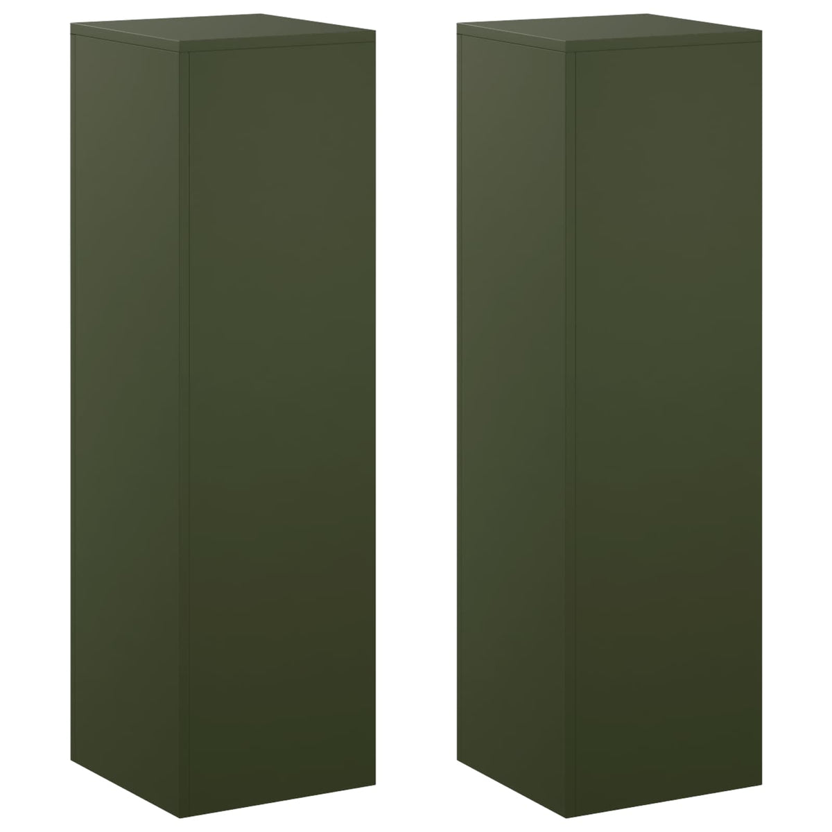 Növényállvány 2 pcs Olajzöld 30 x 30 x 100 cm Acél